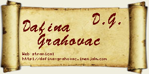Dafina Grahovac vizit kartica